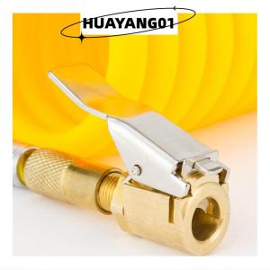 HUAYANG01 [HOT FASHION] ตัวแปลงข้อต่อทองเหลืองอัตโนมัติ8มม. อุปกรณ์เสริมสำหรับรถยนต์ยางล้อลมยางปั๊มสูบลมยางคลิปหนีบ
