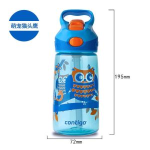 Contigo 450ml Cup Kids Water bottle with Straw  Sippy Cup Baby Portable Leak-Proof Outdoor