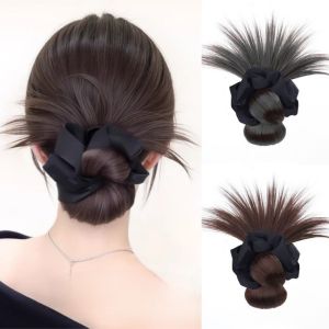 OSSMAX Kẹp móng vuốt Tóc giả búi hoa Tổng hợp Dây buộc tóc Phần tóc giả Thời trang Tóc nối Búi tóc xoăn lộn xộn Phụ nữ