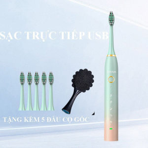 BÀN CHẢI ĐIỆN THẾ HỆ MỚI JIALAIYA 5IN1- KÈM ĐẦU RỬA MẶT - GIẢI PHÁP CHĂM SÓC RĂNG MIỆNG & DA MẶT HIỆU QUẢ