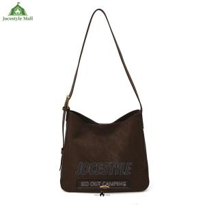 [Jocestyle Mall] Women PU Leather One Shoulder Armpit Bag Adjustable Strap for Work Travel