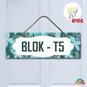 TENNESY CUSTOM REQUEST TEXT NAMA PINTU SIGN NOMOR RUMAH 10x30CM WALL DECOR PAJANGAN KAYU POSTER DEKORASI DINDING KAMAR RUMAH