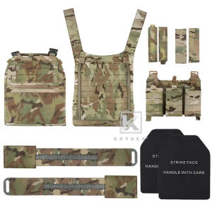 2024KRYDEX FCPC V5 Tactical Vest  Plate Carrier with Quick Release Cummerbund Shoulder Strap KTAR Front Flap Triple Mag Pouch