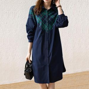 [Basica Moda] 1874 Gaun Dress Kemeja Midi Wanita Vintage Sevilla Katun Import