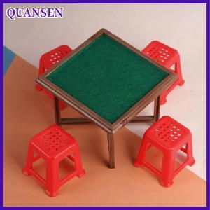 QUANSEN 1Set 1:12 Dollhouse Miniature Mahjong Table And Chair Model Furniture Home Model Decor Toy Doll House Accessories