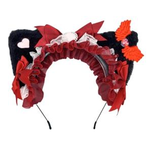 Phong cách Kitten Mũ sắt proms sinh nhật hairbands tối mũ nón Halloween cung adorkable Phụ Kiện Đeo đầu tóc