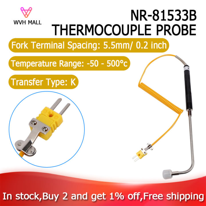 NR-81533B K Type Sensor Right Angle Surface Temperature Probe High ...