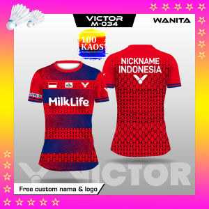 Jersey Setelan Badminton wanita dewasa lengan pendek 02