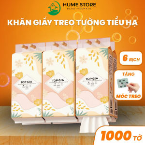 Khăn Giấy Rút Treo Tường Top Gia Bịch Tiểu Hạ 1000 Tờ Bột Giấy Tự Nhiên An Toàn Lành Tính Không Kích Ứng Da