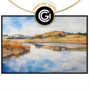 Tranh phong cảnh màu nước. Tranh treo tường dán tường canvas trang trí. CGI-1951
