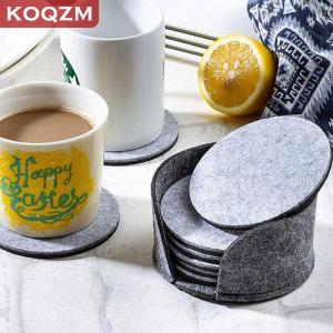 [COD] KOQZM KITCHEN 10 Pieces set Round Felt Coasters Dining Table Protector Heat-resistant Coasters Coffee Tea Hot Drink Cup Placemats