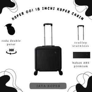 ( 001 ) Koper Pilot 18 Inch Bahan ABS Hardcase Anti Pecah Dengan 4 Roda Berputar 360 Derajat