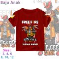 BAJU ANAK TAMBAH NAMA GRATIS | KAOS KARAKTER FREE FIRE TENGKORAK | TSHIRT DISTRO GAME FF UNTUK ANAK USIA 1-12 TAHUN Shibakids. 