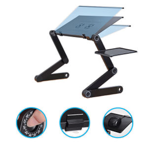 OutingSG®Multi-purpose Foldable Laptop/Computer Table Adjustable Desktop Angle with cup Holder
