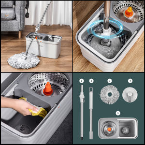 Bộ cây lau nhà xoay 360 độ CCKO CK9623 cao cấp