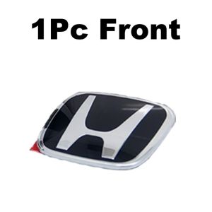 1 Piece Honda Glossy Chrome Black 3D Emblem Steering Wheel Front Rear Logo Frame Panel Badge Cover Trim Acrylic Material Decal Sticker For Honda Civic FE FL 2022 2023 2024 2025 G11
