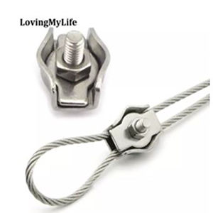 Ready!M2/M3/M4/M5/M6/M8/M10 Wire Rope Clamp Thimble Simplex Duplex 316 A4 Stainless Steel Cable Clamp Pincer Clip Simple Grip