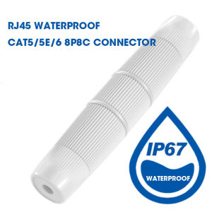 ZOERAX IP68 Waterproof RJ45 Coupler  Outdoor LAN Adapter Female to Female  For Cat5 Cat5e Cat6 Ethernet Cable  PoE Network Extender Connector Pang Splicing