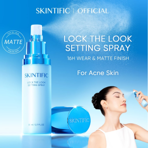 SKINTIFIC Lock The Look Setting Spray 80ml 16-Hour Makeup Hold & Oil Control Soft-Focus Poreless Finish Antioxidant Skin Shield Setting Spray