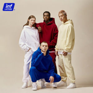 Lạm Phát Thương Hiệu 2023 mùa thu mới cho nam 400G Nặng Lông Cừu Hasselblad Raglan màu trơn rộng cổ tròn Dài Tay áo len trùm đầu