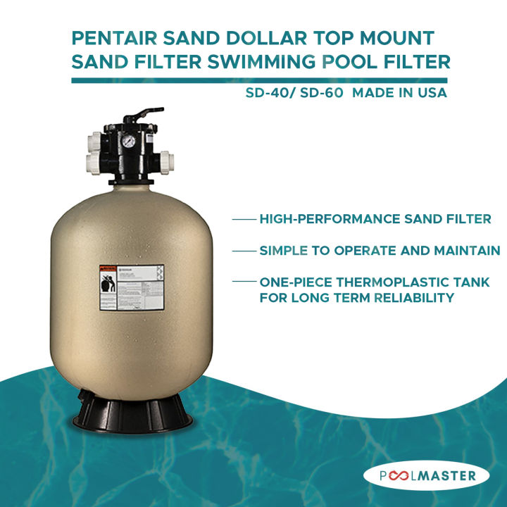 Pentair 2.3 sq. ft, Sand Filter, Sand Dollar SD60, 60 gpm Lazada PH