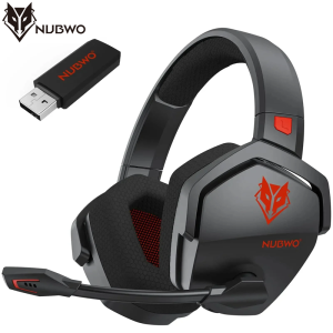 NUBWO G06 Dual Wireless Headsets Gamer with Microphone 2.4GHz Bluetooth 5.3 Gaming Headphones for PS5 PS4 PC Mobile Switch