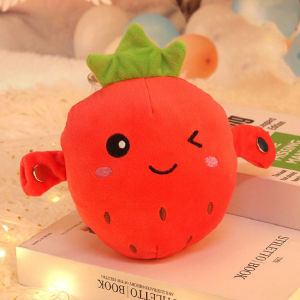 Cute Strawberry Banana Carrot Fun Plush Fruits Induction Music Muppet Gift Children Interactive Baby Toy Electric Metronome