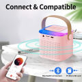 K12 Mini Karaoke Wireless Audio Speaker Bluetooth Microphone Portable Home KTV With 1 Microphone. 