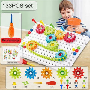 Mainan Anak DIY Gear / Set Creative Puzzle Making / Toy Baut Obeng Kerajinan / Membuat Seni Edukasi
