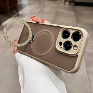 For iPhone 16 17 Bracket Case for Magsafe Original Magnetic Stand Holder Cover for iPhone 15 14 13 12 Pro Max 16 Plus 11 Cases