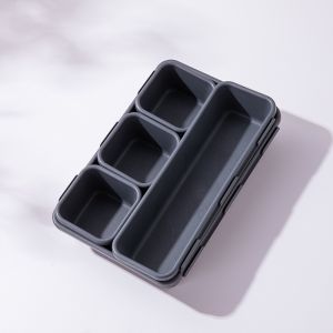 28Pcs Kitchen Drawer Storage Box Set Household Tray Organizer With Divider Office Desk Spoon And Fork Organizer