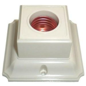 Tempat Lampu Fitting Plapon Model DUDUK SEGI merk BROCO warna CREAM