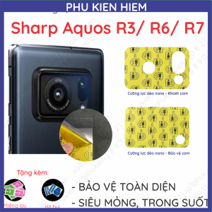 [Mua 1 tặng 1] Dán cường lực camera Sharp Aquos R3/ R6/ R7 loại nano dẻo chống bể (chỉ dành cho người biết dán)