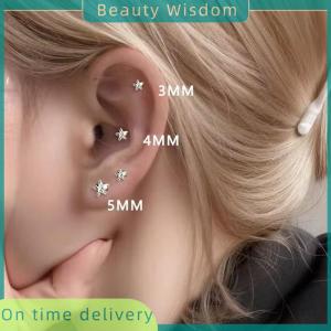Beauty Wisdom 316L Stainless Steel Helix Star Earrings Women 1pc Trend Zircon Lobe Rook Cartilage Ear Jewelry Body Accessories