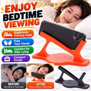Lazy Phone Stand Lying Down Phone Stand Adjustable Bedside Phone Holder Hands Free Universal Phone Mount Desk Bed Bedroom Travel Compatible With Smartphones