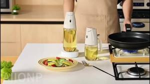 AIIONP 2 in 1 Glass Oil Sprayer & Dispenser 2026 Premium Olive Oil Dispenser Bottle for Kitchen Food-grade Oil Spray Bottle for Cooking Air Fryer Frying BBQ (Green-500ml)