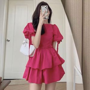 Puffy Mini Dress | Dress Santai Outfit Jalan Jalan Korean Style