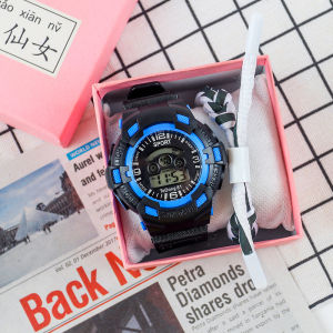 Layar dipimpin elektronik multifungsi tahan air menonton outdoor kasual Jam tangan LED anak-anak gratis，Menonton olahraga baru Fashion pria jam digital