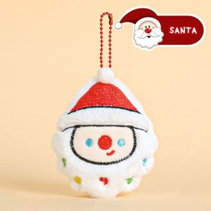 Cute Christmas Plushie Pendant Keychain Plush Toy Bag Charm Christmas Capybara Keychain Gift Party
