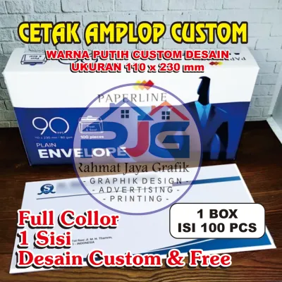 cetak amplop custom nama intasi perusahaan amplop custom amplop nama kondangan amplop putih 1 box