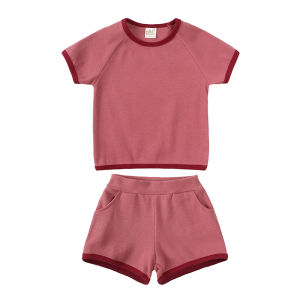 Kids Tales Childrens Clothing Summer Soft Short-Sleeved Shorts Girls Wear Suit Baby Boy Casual Two-Piece Suit