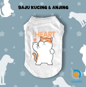baju kucing anjing kelinci monyet lucu murah MOTIF KUCING SARANGHAE WAWOYE