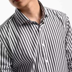 NANDO ATASAN KEMEJA PRIA COWOK BAHAN KATUN SALUR IMPORT LENGAN PANJANG HITAM HQ FASHIONABLE VIRAL