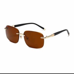 2024 Fashion Square Driving Sunglasses For Men UV400 Protection Frameless Sun Glasses Classic 2 Color Protect Eyes Anti Glare Outdoor Travel Unique Design
