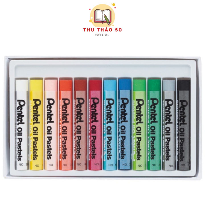 Bút phấn dầu, màu sáp dầu Oil Pastel Nhật Bản PENTEL 12- 25- 36 - 50 màu. - Văn phòng phẩm Thu Thảo | Lazada Việt Nam