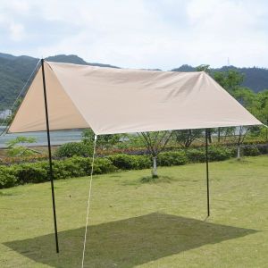 （Spot COD）Canopy Camping Awning Outdoor Sunshade Beach Sunshade Portable Picnic Waterproof Awning