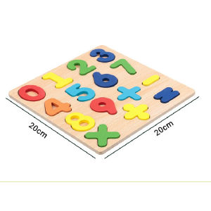 3D Wooden Baby Learning Toys Puzzle Alphabet Number Shape Tetris Educational Montessori Board / Blok Mainan