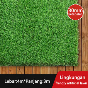 Karpet Rumput Sintetis Palsu Rumput Sintetis Ukuran Sedang 25mm 30mm