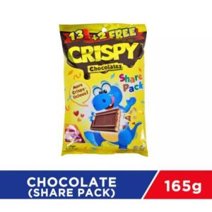Crispy Chocolate Multipack - Original Flavor 165g Share Pack with Rice Cereal Enrichment