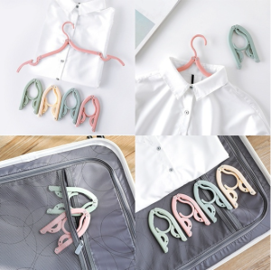 Multi-functional Plastic Clothes Hanger Travel Space Saving Foldable Hanger Home Creative Drying Rack Children Baby Hanger
